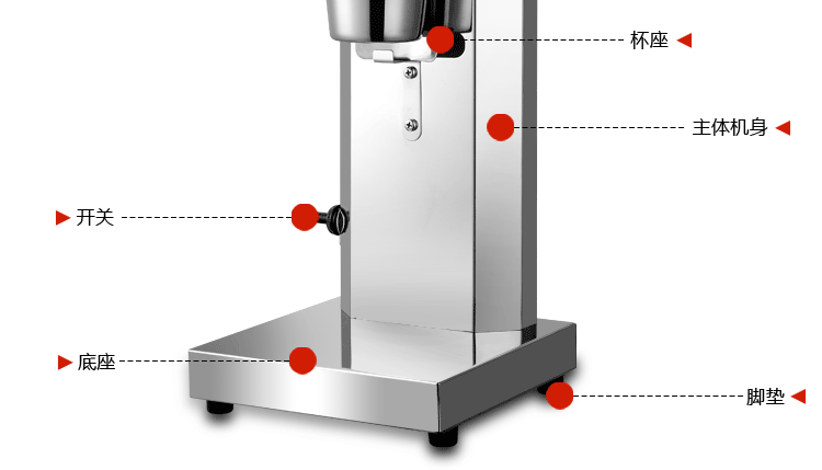 商用單頭奶昔機奶茶店商用奶茶機不銹鋼奶昔攪拌機暴風雪