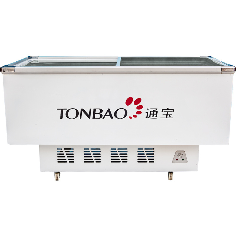 TONBAO/通寶SD/C-378臥式單溫玻璃門展示柜保鮮冰柜凍肉島柜冷凍