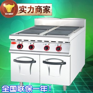 千麥JZH-TT-4A 電熱方形四頭煮食爐連電焗爐 商用廚房設(shè)備