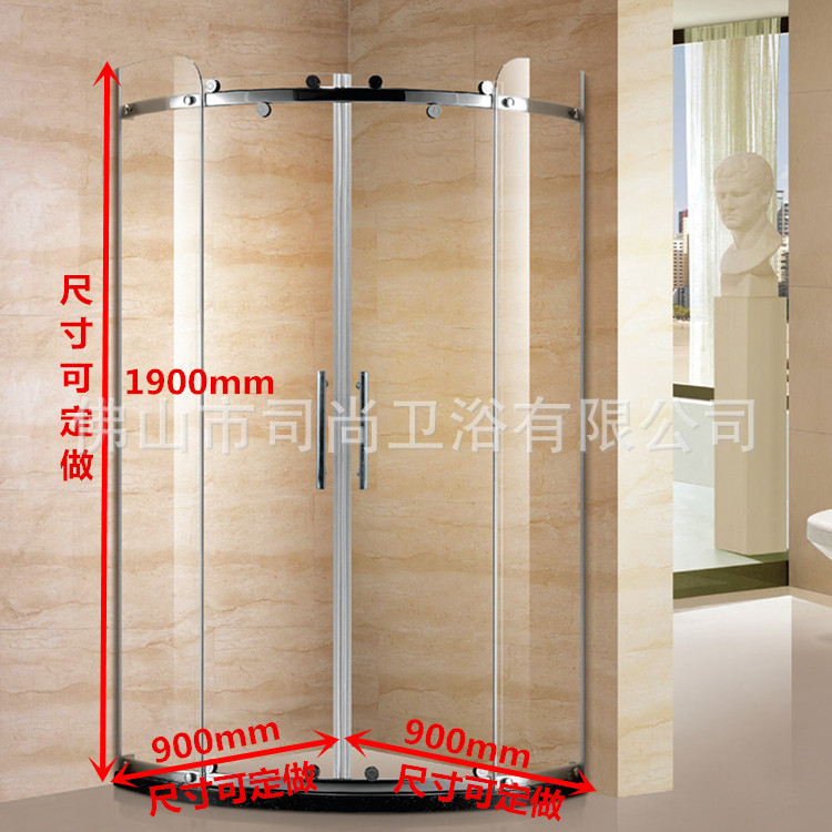 非標(biāo)訂做酒店整體衛(wèi)生間304不銹鋼淋浴房 shower door S6046